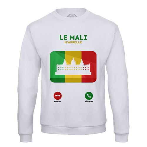 Sweat Shirt Homme Le Mali M'appelle Voyage Passion Culture Tourisme