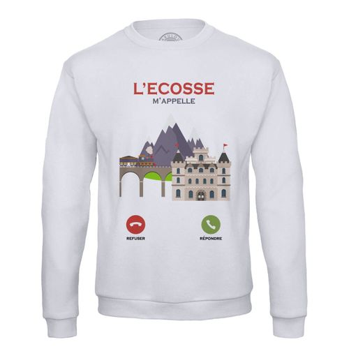 Sweat Shirt Homme L'ecosse M'appelle Paysages Voyage