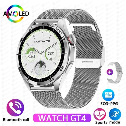 Montre Intelligente Étanche Avec Écran Hd Amoled Pour Homme,Montre D'affaires,Appel Bluetooth,Ecg Et Ppg,1.28 Pouces,240x240,Ip68,Boîte Incluse - Type Bleu