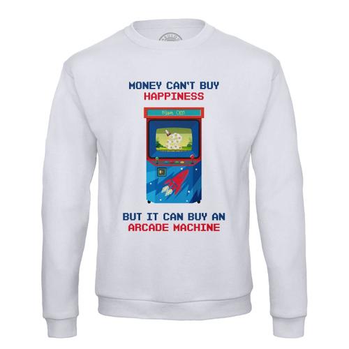 Sweat Shirt Homme Arcade Machine - Money Can't Buy Happiness