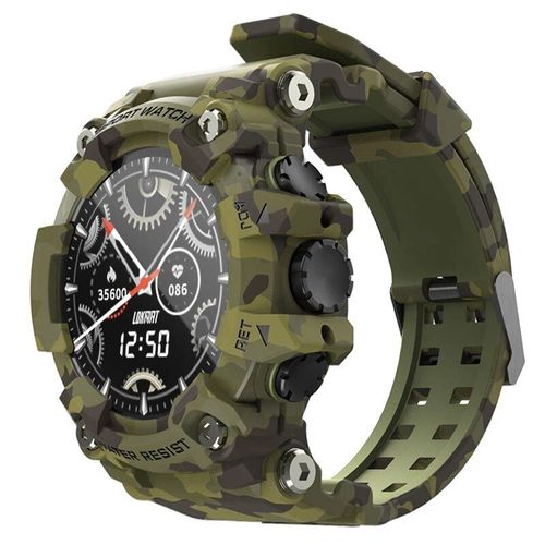 Lokenbach-Montre Connectée Attack Pour Android Et Ios,Avec Écran Tactile,Moniteur D'activité Physique Et De Pression Artérielle - Type Green