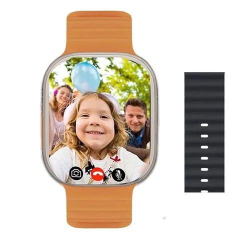 Montre Connectée Gs37 S9 Ultra 4g,Smartwatch,Système Android,Avec Caméra Pour Touristes,Wi-Fi,Gps,Carte Graphique,Boussole,Google Play,2024 - Type Orange