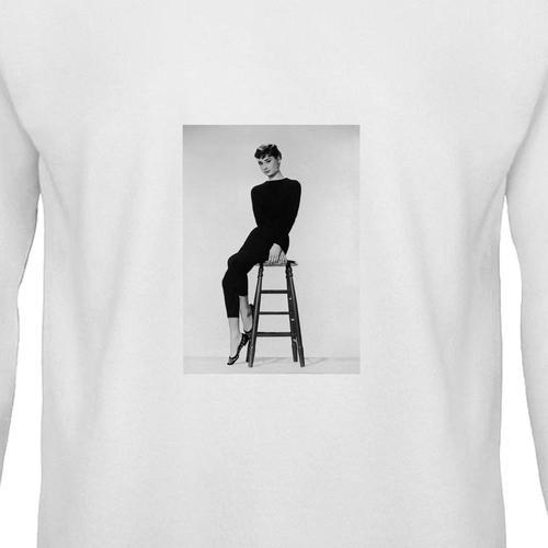 Sweat Shirt Homme Photo De Star Célébrité Audrey Hepburn Actrice Vieux Cinéma Original 10