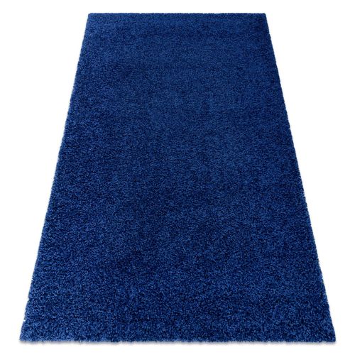 200x290 Cm Tapis Soffi Shaggy 5cm Bleu Foncé