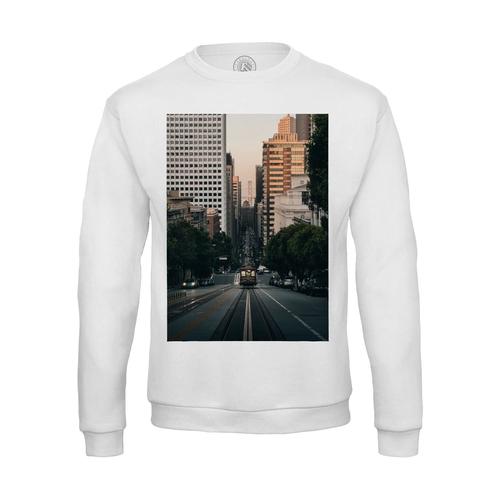 Sweat Shirt Homme San Francisco Tramway Boulevard Circulation