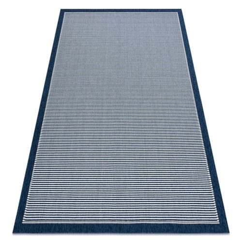 200x290 Cm Tapis Spring 20411994 Lignes, Cadre À Boucles - Bleu