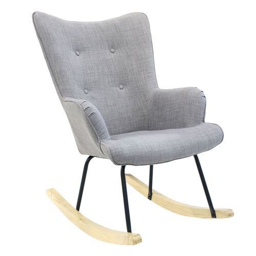 Fauteuil ? Bascule Scandinave Helsinki - Gris