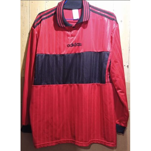 Maillot De Sport - " Adidas " - Rouge Et Noir - Manches Longues - Taille X L