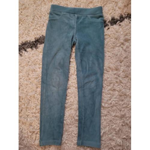 Jegging Velours Turquoise 6 Ans