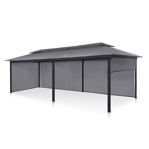 Blumfeldt Grandezza Cortina Pavillon De Jardin 3x6 M 4 Panneaux Latéraux