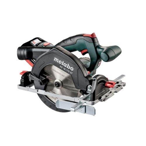 Metabo Scie circulaire portative sans fil KS 18 LTX 57, MetaLoc, 18V 2x8Ah LiHD + ASC 145 - 601857810