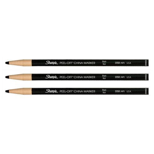 Sharpie Lot De 3 Marqueurs Polyvalent China Marker Pointe Fine 2 Mm Noir