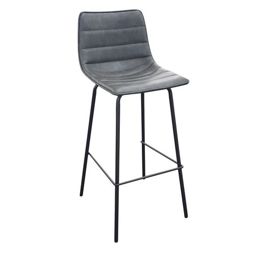 Tabouret De Bar Industriel Brooklyn - H. 92 Cm - Gris