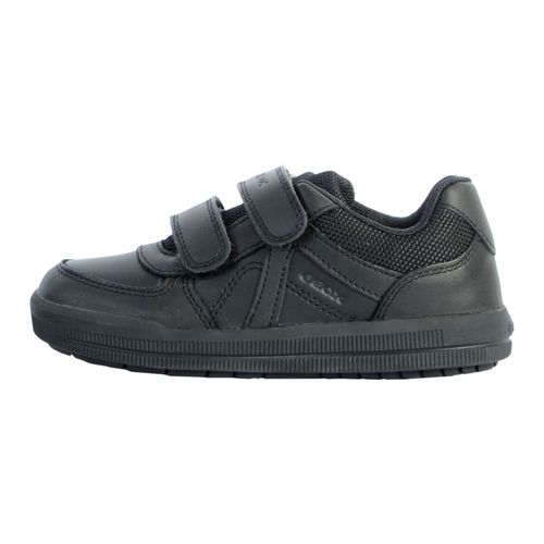Baskets Cuir Enfant/garçons Geox Arzach Noir