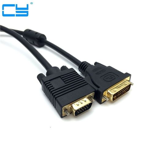 Câble DVI 24 + 5 (0.3) mâle vers VGA mâle pour moniteur,1.5m/m,haute qualité - Type 1,5m