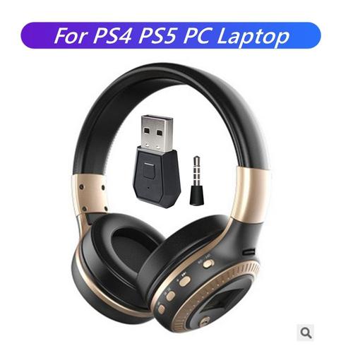 Couleur PS4 PS5 PC PC Gold Écouteurs Sans Fil Bluetooth Avec