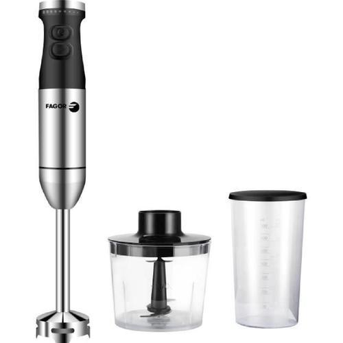 FAGOR FG531 Set Mixeur plongeant - 800W - Lame en acier - 5 vitesses + Turbo - Mini Hachoir 500ml