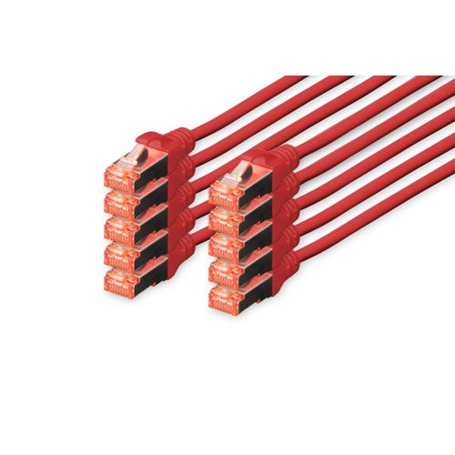 Cable Digitus Patch Cat6 0,5m S/ftp Red