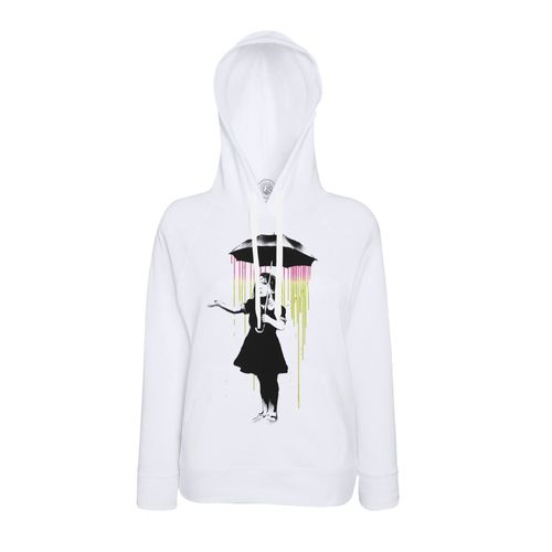 Sweat À Capuche Banksy Nola Rain Girl Umbrella Girl Ouragan Katrina