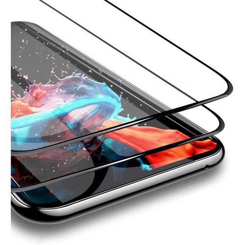 2 Pack Protecteur D'ecran Film Samsung Galaxy A12, Cadre Noir Verre Trempe Vitre Film Protection D'ecran 9h Durete
