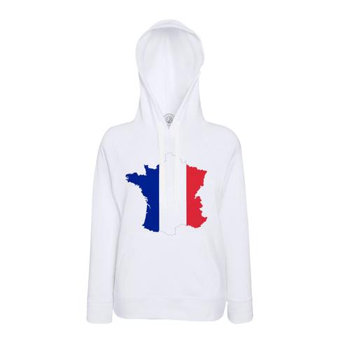 Sweat À Capuche Drapeau Carte France Football Sport Equipe National Usa