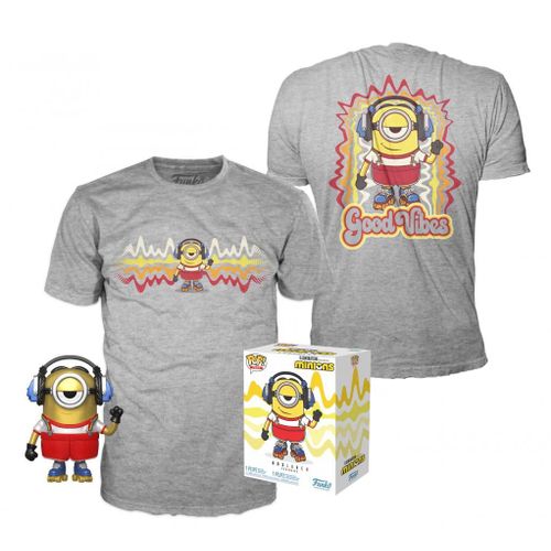 Minions - Pop N° 902 Roller Skating Stuart Metallic Se + T-Shirt - L
