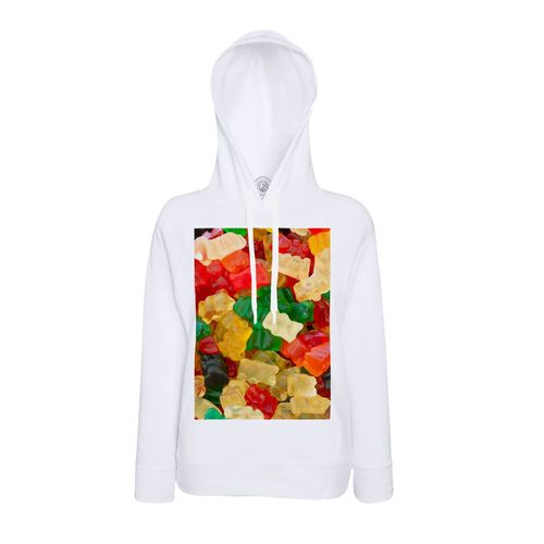 Sweat À Capuche Ours D'or Bonbons Gelatine Enfant Gourmandise Multicolor