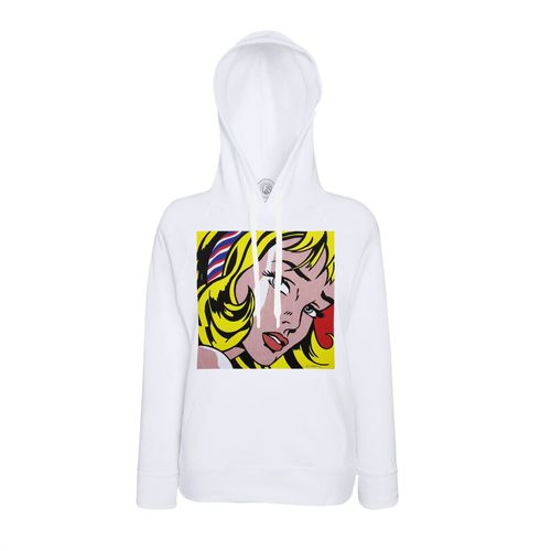 Sweat À Capuche Girl With Hair Ribbon / By Roy Lichtenstein / Pop Art / Comics