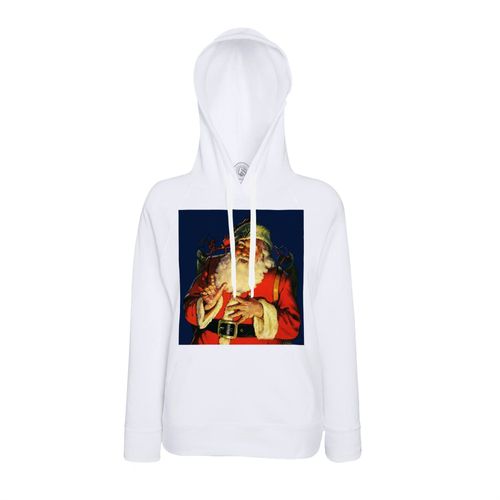 Sweat À Capuche Pere Noel Apporte Les Cadeaux Vintage Retro Santa Claus