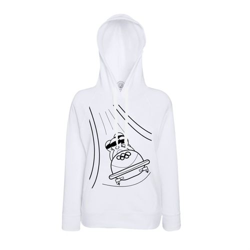 Sweat À Capuche Pingouin Bobsleigh Jeux Olympiques Hiver Dessin Enfant
