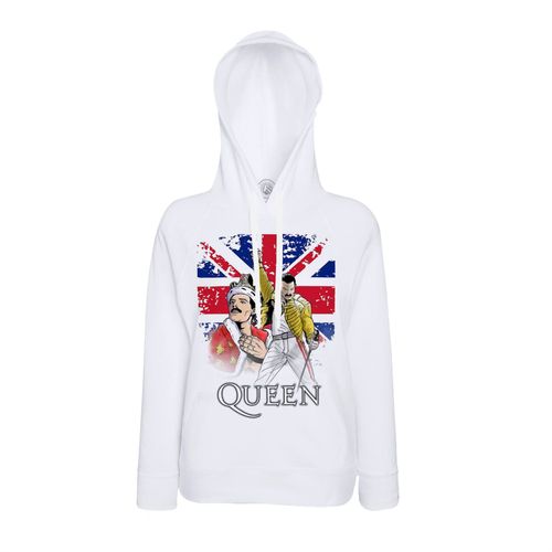 Sweat À Capuche Freddie Mercury Queen Graphic Fan Art Drapeau Anglais