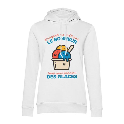 Sweat À Capuche Glace - L'argent Ne Fait Pas Le Bonheur Soleil Eté