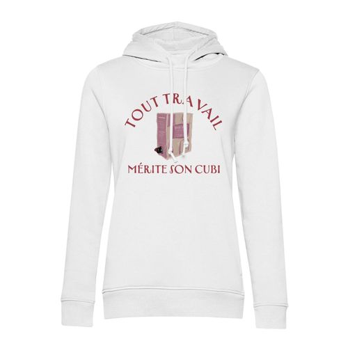 Sweat À Capuche Tout Travail Mérite Son Cubi Alcool Vin Rouge