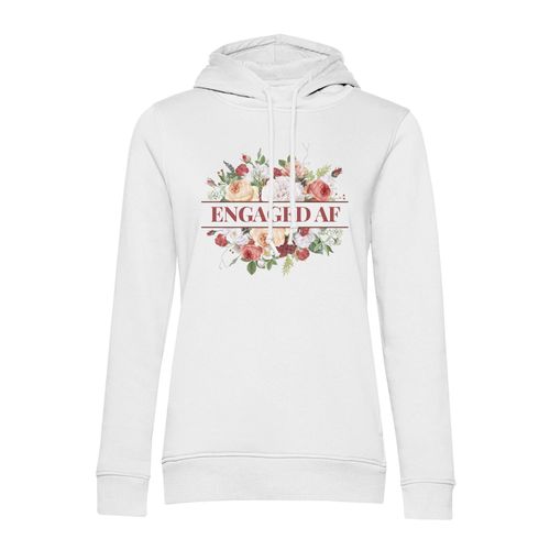 Sweat À Capuche Engaged Af Mariage Mariée Bouquet Fleurs