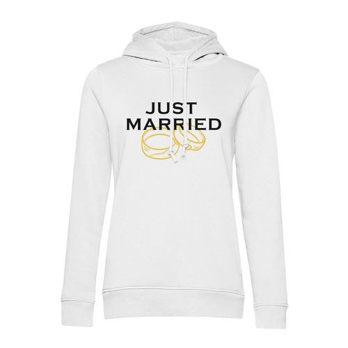 Sweat À Capuche Just Married Mariage Mariée Alliances Fiancé