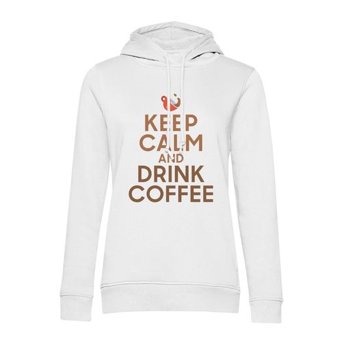 Sweat À Capuche Keep Calm And Drink Coffee Parodie Angleterre Café