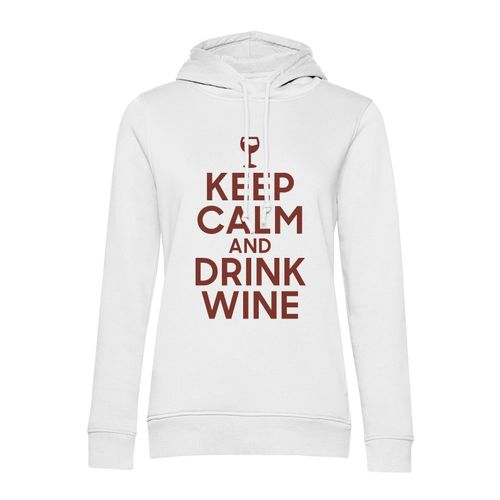 Sweat À Capuche Keep Calm And Drink Wine Parodie Angleterre Apéro Vin