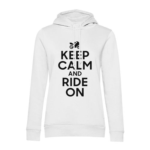 Sweat À Capuche Keep Calm And Ride On Parodie Angleterre Moto Motard