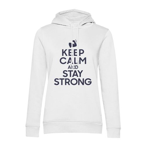 Sweat À Capuche Keep Calm And Stay Strong Parodie Sport Musculation