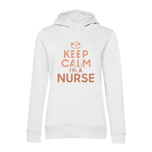 Sweat À Capuche Keep Calm I'm A Nurse Parodie Métier Job Infirmière