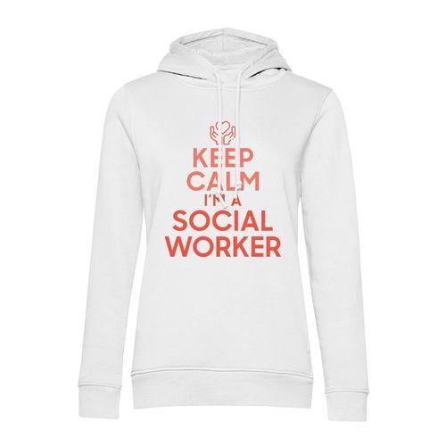 Sweat À Capuche Keep Calm I'm A Social Worker Parodie Métier Job