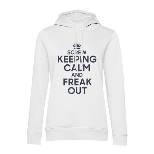 Sweat À Capuche Screw Keeping Calm And Freak Out Parodie Angleterre