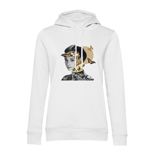 Sweat À Capuche Actrice Femme Papillon Collage Art Surréalisme