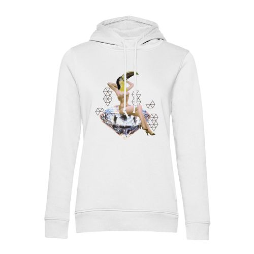 Sweat À Capuche Femme Toucan Diamant Collage Art Surréalisme