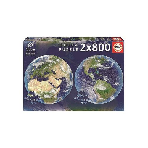 Genuine  2x800 Puzzle Rond Planète Terre