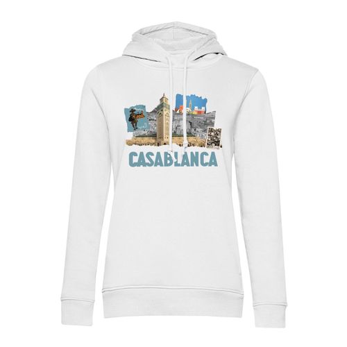 Sweat À Capuche Casablanca Collage Voyage Maroc Carte Postale