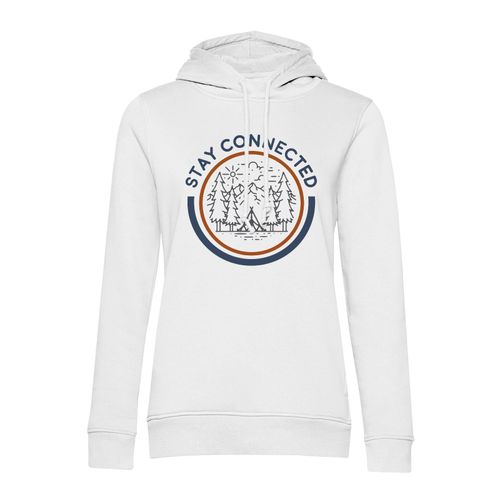 Sweat À Capuche Stay Connected Nature Camping Montagne