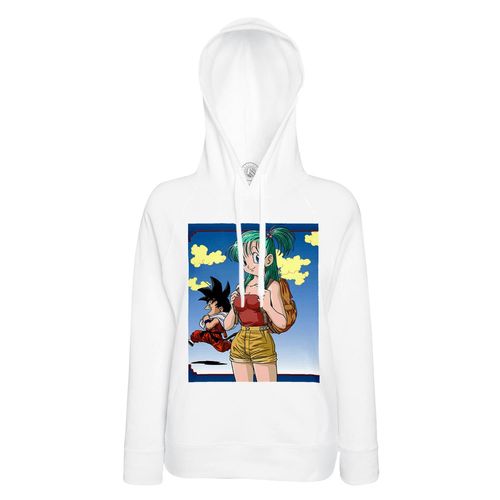 Sweat À Capuche Dragon Ball Bulma Manga Anime Japan Sangoku Enfant Tissu Leger Polyester
