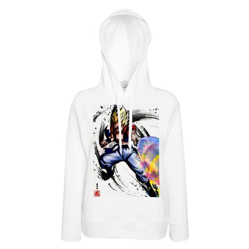 Sweat À Capuche Gotenks Attaque Ki Dragon Ball Z Fusion Sangoha Trunkss Tissu Leger Polyester