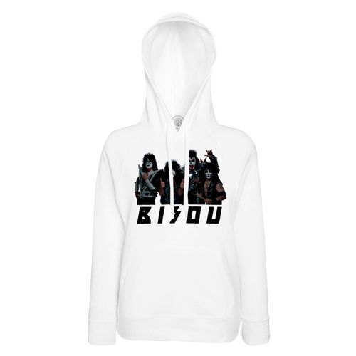 Sweat À Capuche Kiss Bisou Bise Metal Rock Hard Tissu Leger Polyester